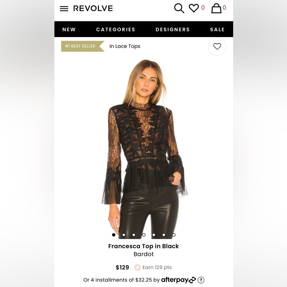 Nwt Revolve Francesca top